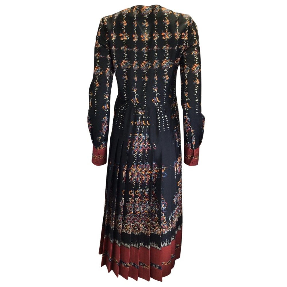 ALTUZARRA BLACK / RED MULTI TEYS PRINTED PLEATED DRESS - Picture 3 of 5